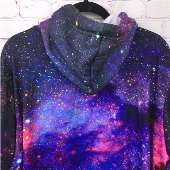 Threadcraft Santa Trex Graphic Hoodie Ugly Christmas Sweater Sweatshirt Men's L - Picture 6 of 12